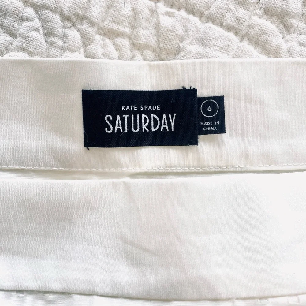 Kate Spade Pockets & Pleats Skirt White Mini size 6